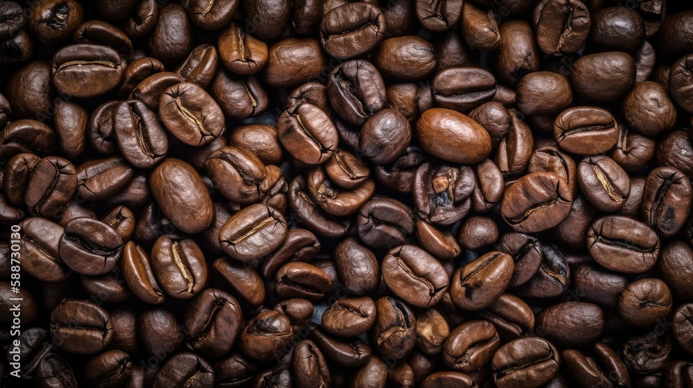 coffee beans background created with Generative AI technology coffee beans background created with Generative AI technology