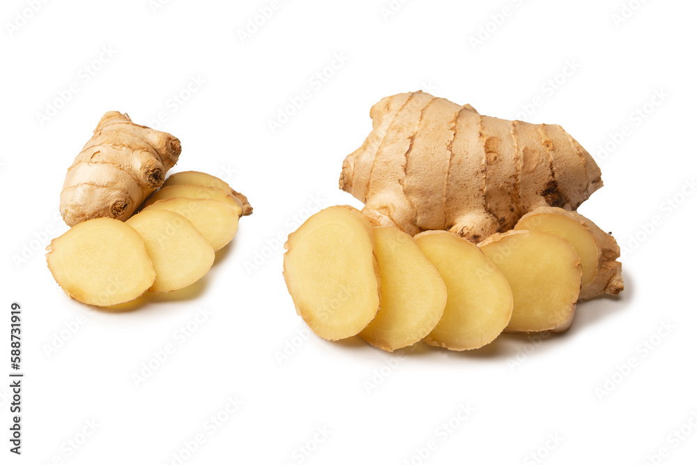 Ginger root isolated on white background. Ginger root isolated on white background.