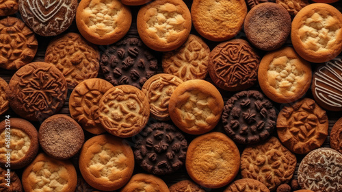 background of cookies created with Generative AI technology