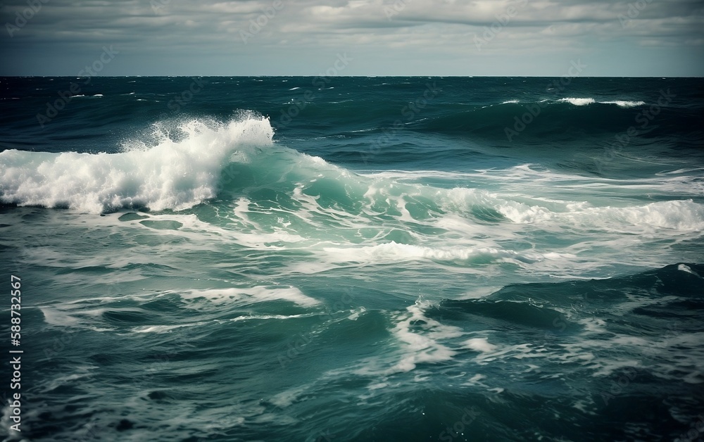Storm over the sea. Generative AI technology. Storm over the sea. Generative AI technology.