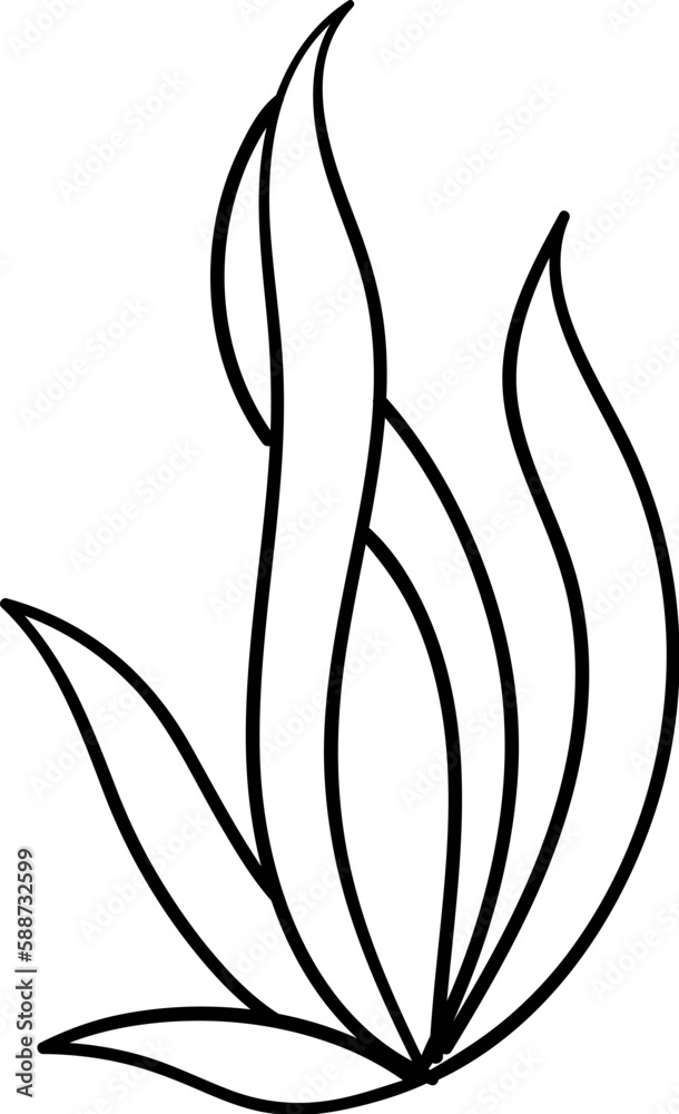 Hand drawn branches with leaves and flowers icon Hand drawn branches with leaves and flowers icon