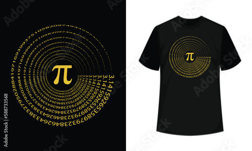 Happy pi day t shirt design
