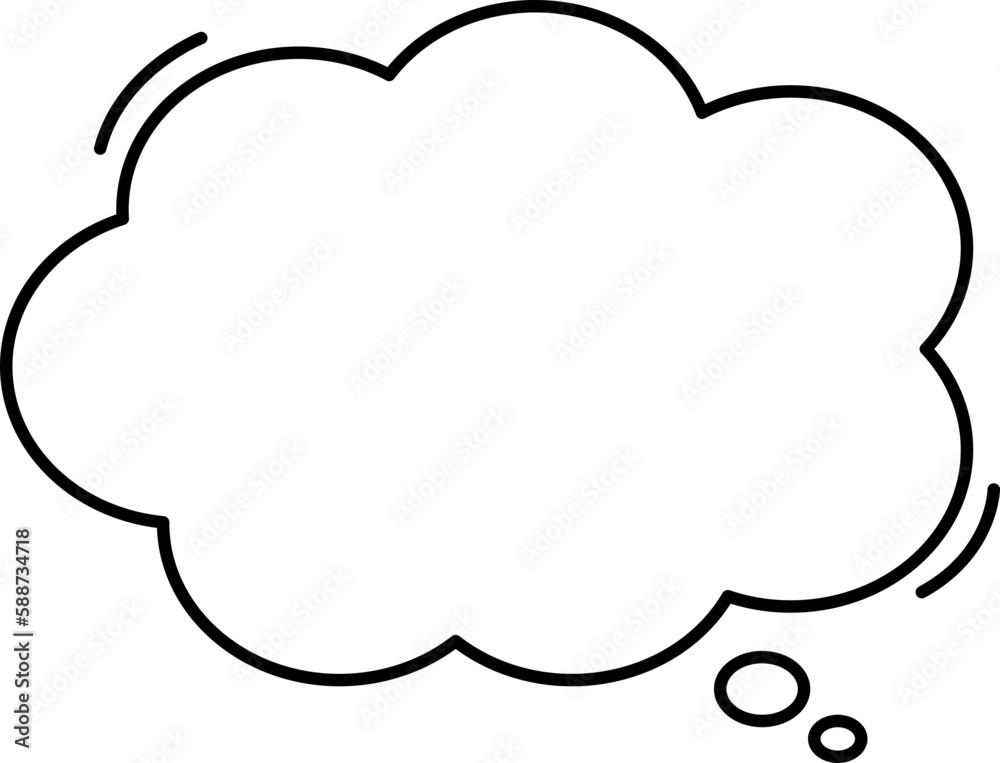 Outline comic speech bubble