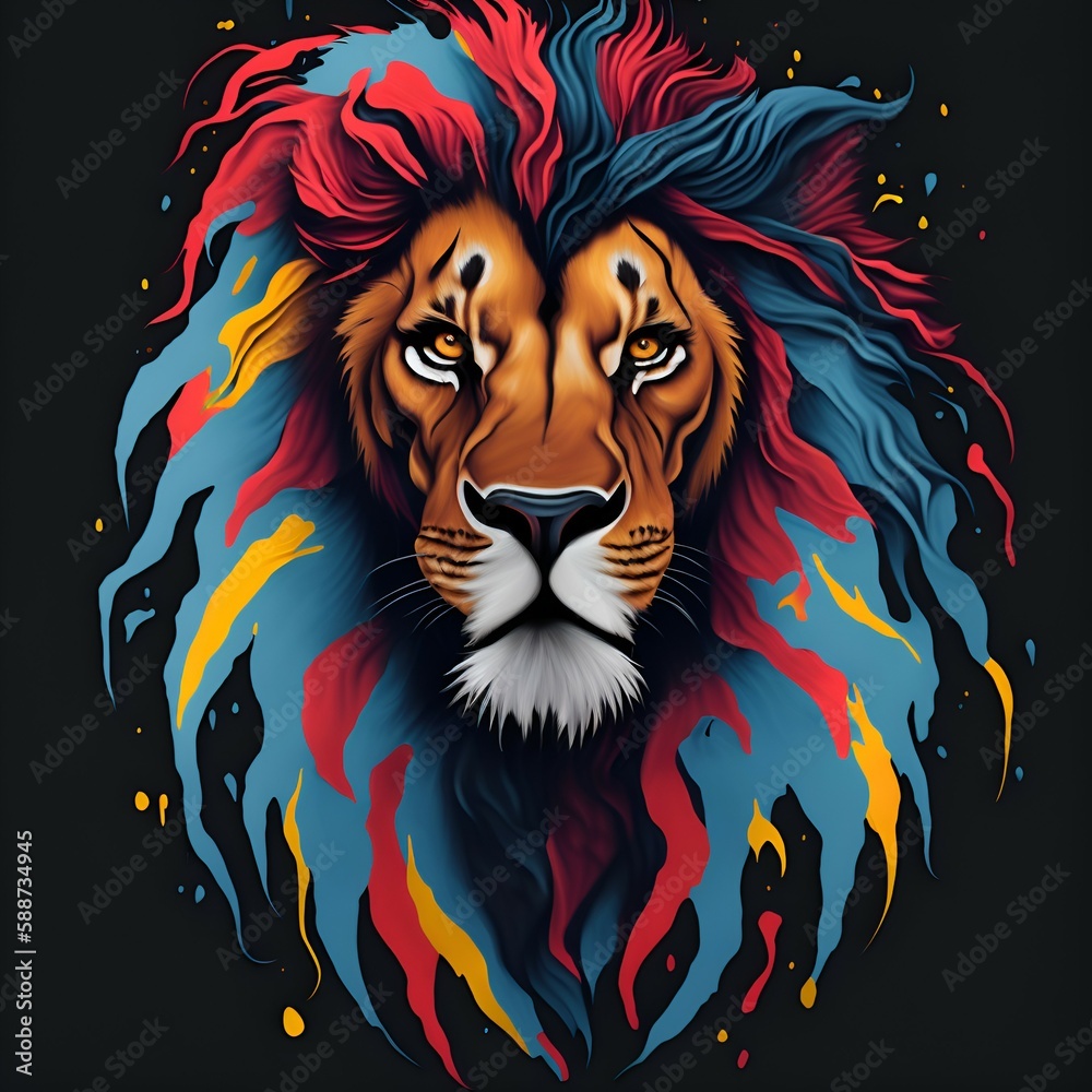 lion head illustration