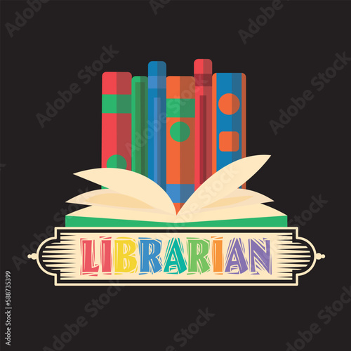 Librarian Typography T-shirt Design