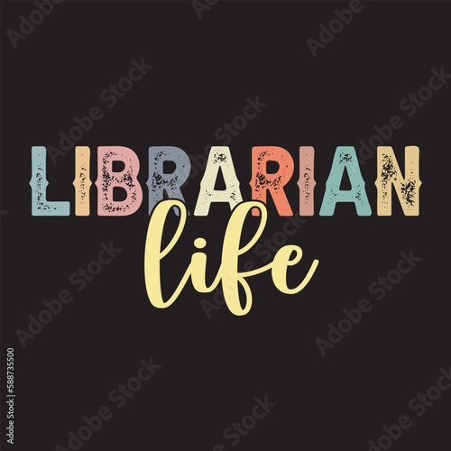 Librarian Typography T-shirt Design