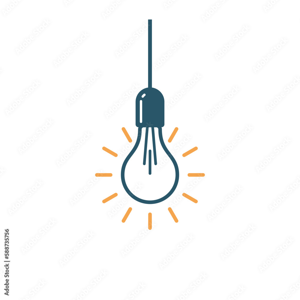 Light Bulb Lamp Icon Vector Template Light Bulb Lamp Icon Vector Template