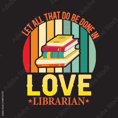 Librarian Typography T-shirt Design