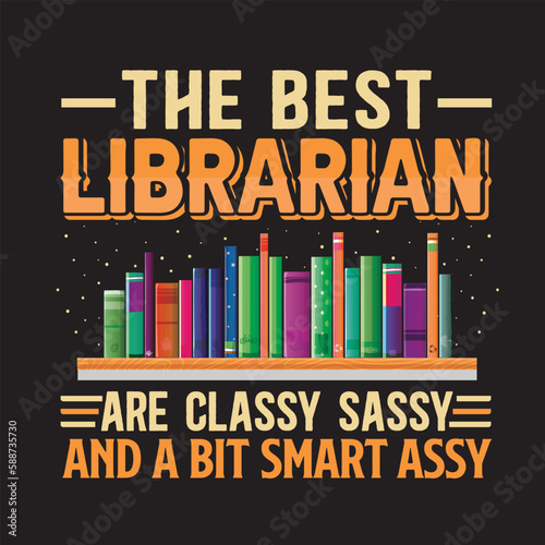 Librarian Typography T-shirt Design