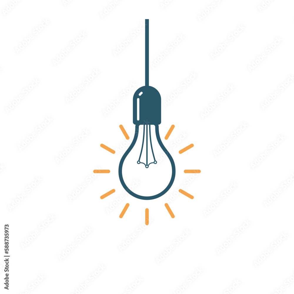 Light Bulb Lamp Icon Vector Template Light Bulb Lamp Icon Vector Template