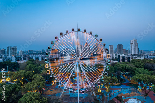 Ferris wheel playground background material