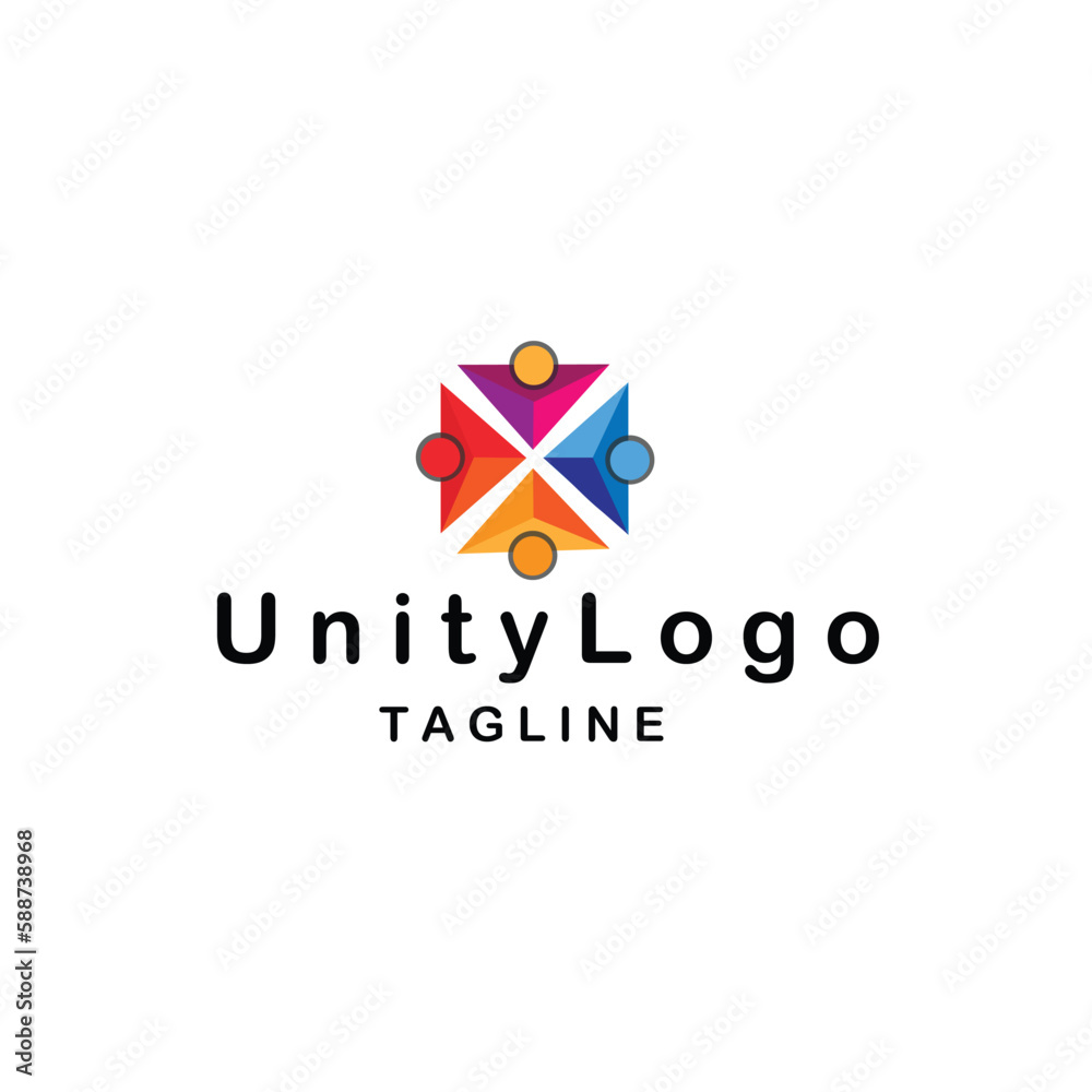 unity logo icon vector template unity logo icon vector template