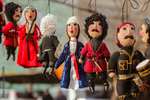 dolls in national Georgian costumes