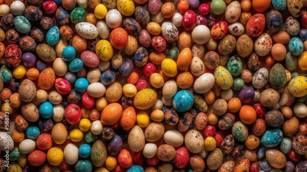 chocolate easter eggs created with Generative AI technology chocolate easter eggs created with Generative AI technology