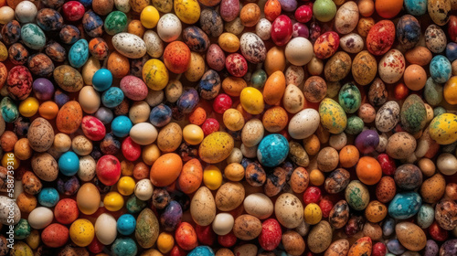 chocolate easter eggs created with Generative AI technology