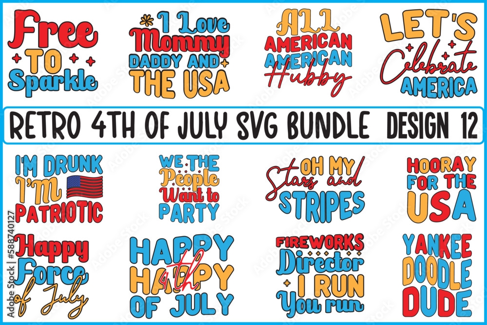 Retro 4th of July SVG Bundle