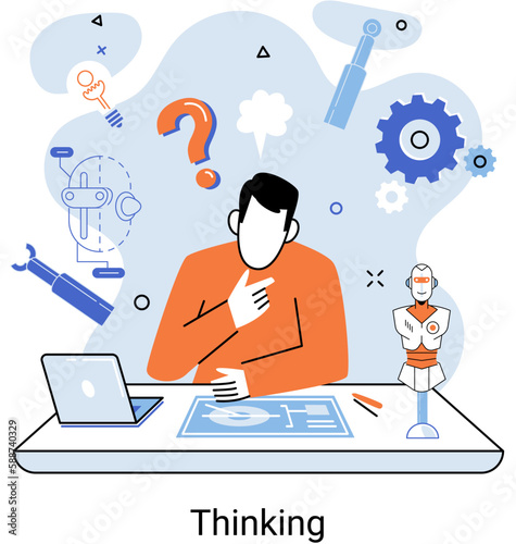 Thinking process of functioning of consciousness, which determines cognitive activity of person and his ability to identify and connect images, ideas, concepts, determine possibilities of their change