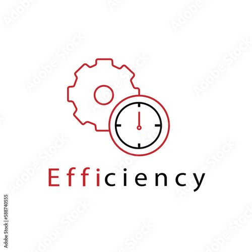 efficiency icon. Trendy modern flat linear vector efficiency icon on white background from thin line collection, outline vector illustration