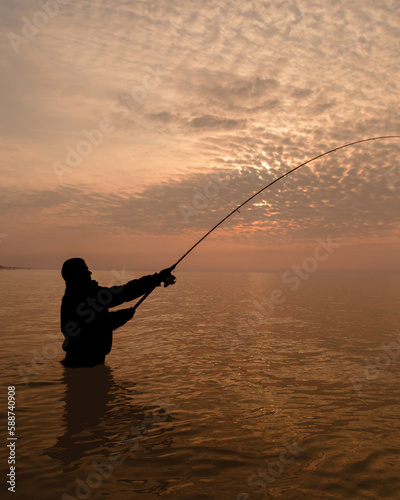 Fisherman and sea