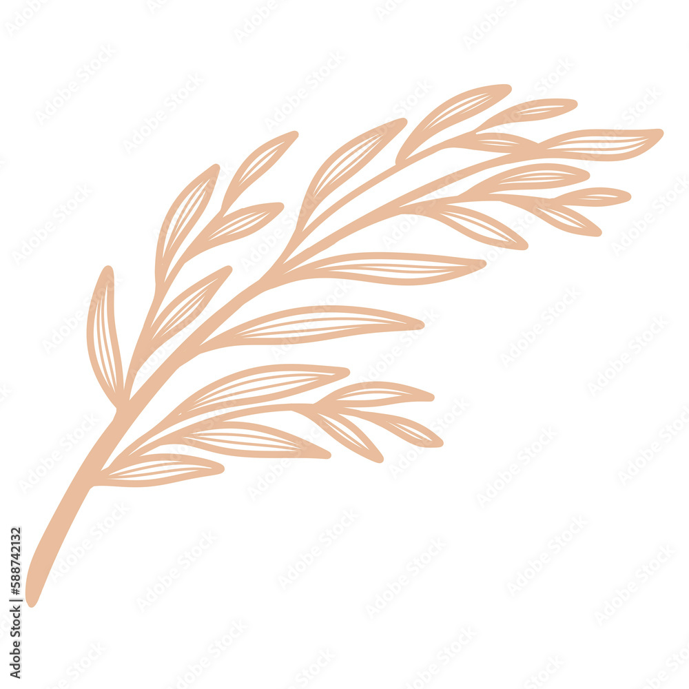 Line Art Leaf 