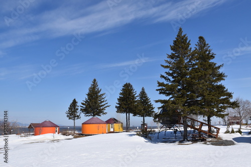 Camping in spring, Montmagny, Québec, Canada © Claude Laprise