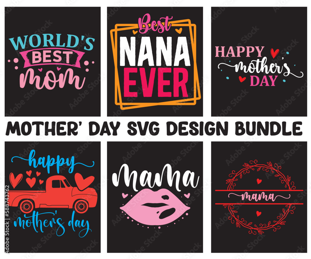 Mother's Day T Shirt Design Svg Bundle