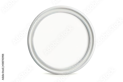 round frame is isolated on a white background. AI generation