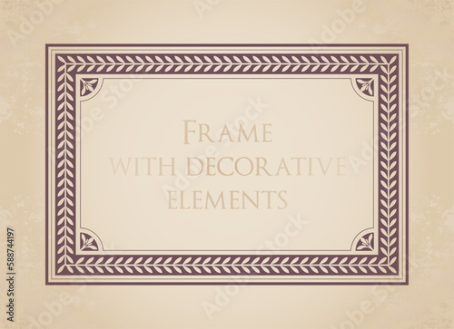 Vector frame with decorative elements