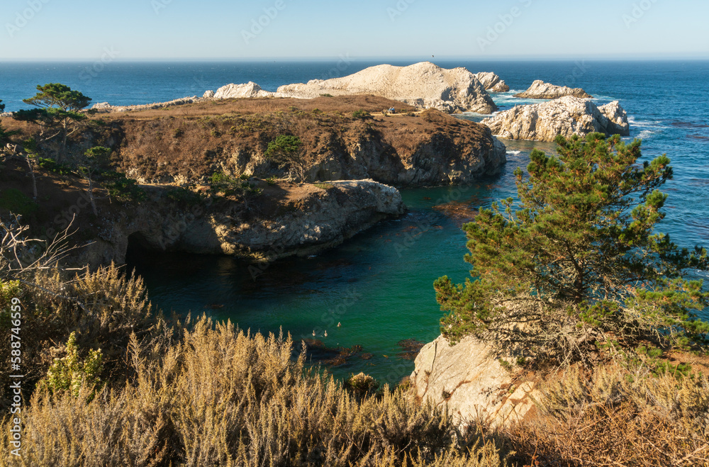 Rock Formations and Ocean at Point Lobos State Natural Reserve