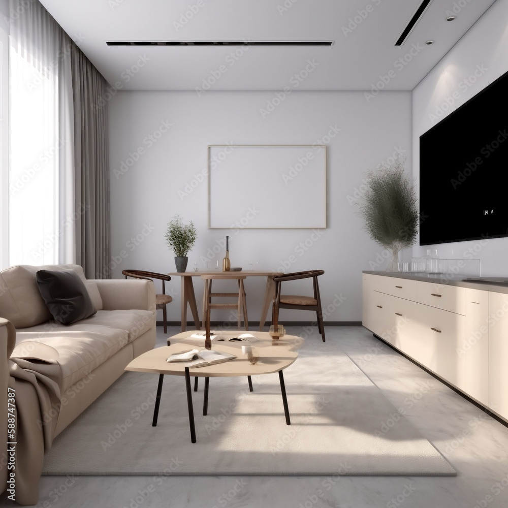 Aesthetic Living room Realestate Mockups, Generative AI Aesthetic Living room Realestate Mockups, Generative AI