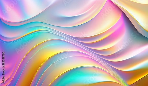 multicolored background with foil texture in pastel colors. Generative AI illustration