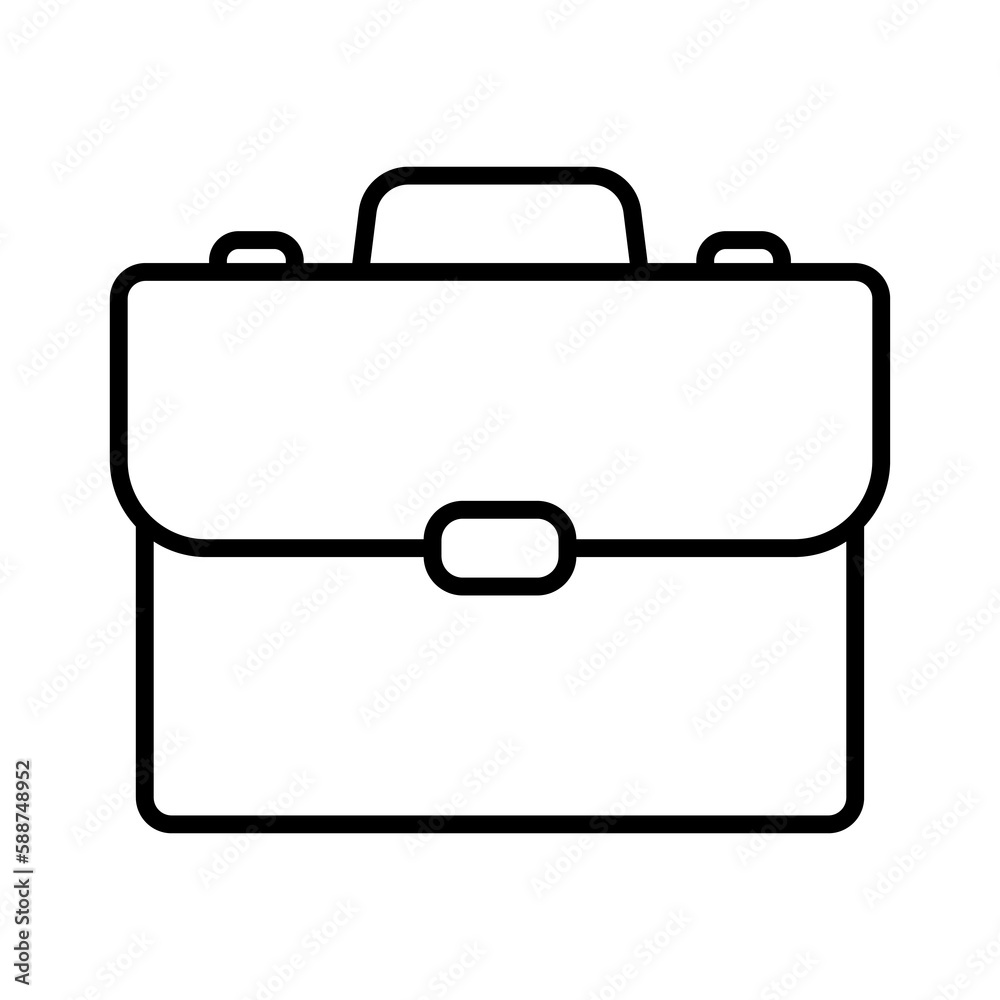 Briefcase icon. Business bag icon. Suitcase, portfolio symbol, linear style pictogram isolated on white. Briefcase icon. Business bag icon. Suitcase, portfolio symbol, linear style pictogram isolated on white.