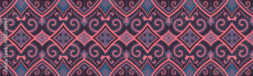 Geometric ethnic patterns.Pixel pattern. Traditional Design. Border Aztec ornament. folklore ornament for ceramics EP.34