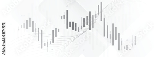 Stock market chart. financial graph line business on white background design.