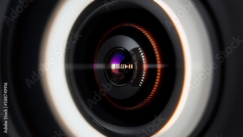 Video camera lens. Generative AI 
