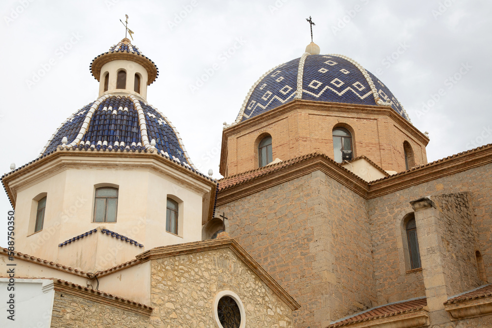 Consol Church Domes; Altea; Alicante; Spain