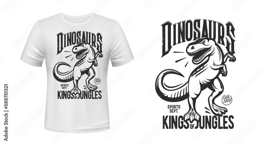 Tyrannosaurus rex or t-rex dinosaur t-shirt print Tyrannosaurus rex or t-rex dinosaur t-shirt print