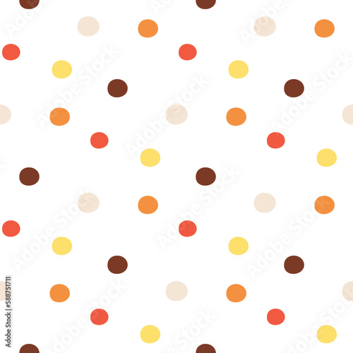 Seamless Pattern with Dot Design on White Background