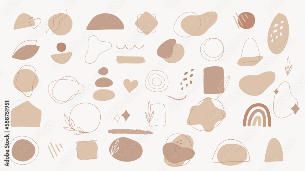 Abstract graphic elements, doodle geometric shapes Abstract graphic elements, doodle geometric shapes