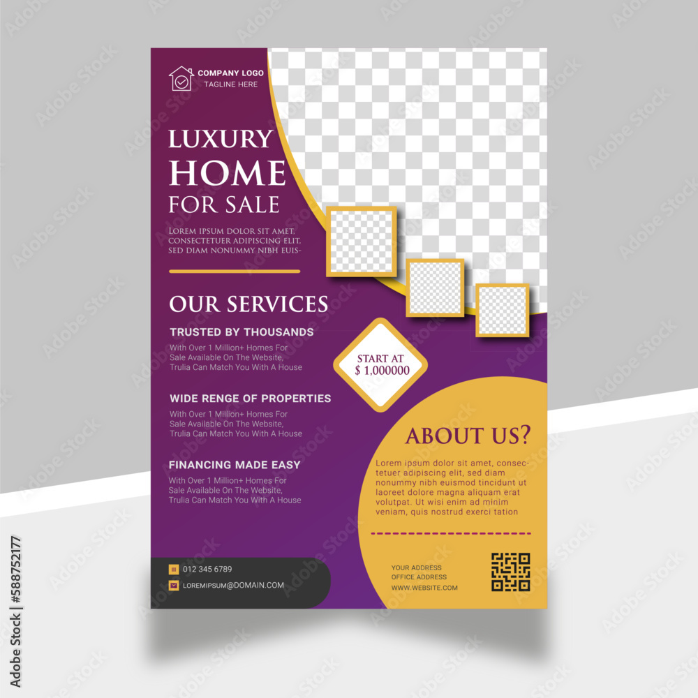Obraz premium Corporate Luxury Flyer a4 template for print ready
