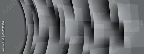 Abstract grey modern geometric banner design template vector