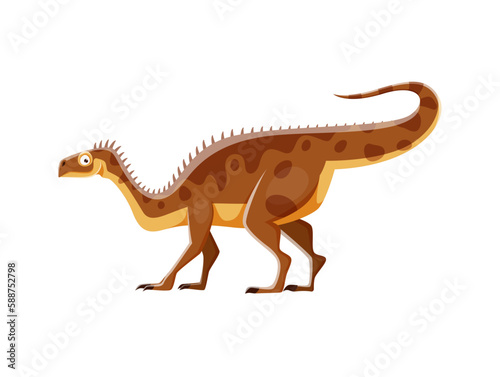 Plateosaurus isolated dinosaur cartoon character © Vector Tradition