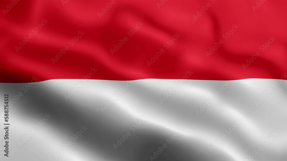 3D animation loop Indonesia flag 3D animation loop Indonesia flag