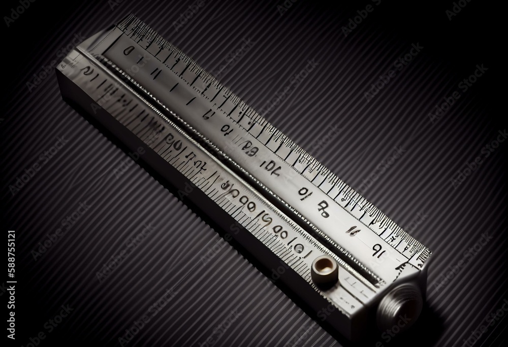 Cm Measuring Instruments Top view realistic metal centimeters ruler, measuring tool isolated. 25 ...
