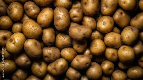 close up of potatoes created with Generative AI technology