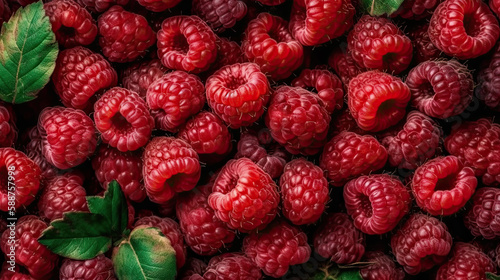 raspberries on the vine created with Generative AI technology