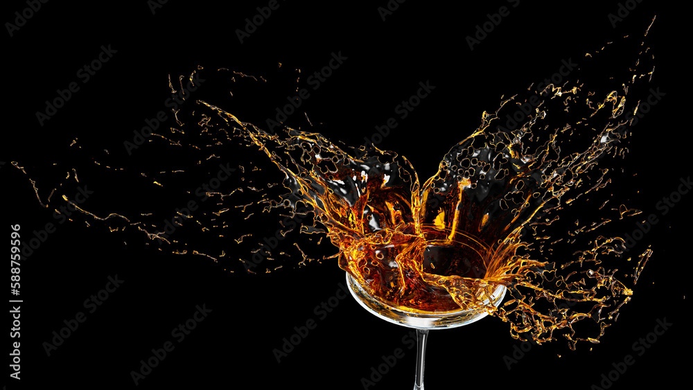Liquid Splash cocktail Glass.