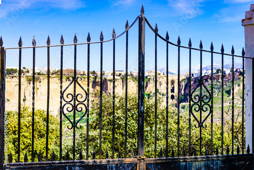 Wallpaper Mural Old gate and Ronda town in distance, Spain. Torontodigital.ca