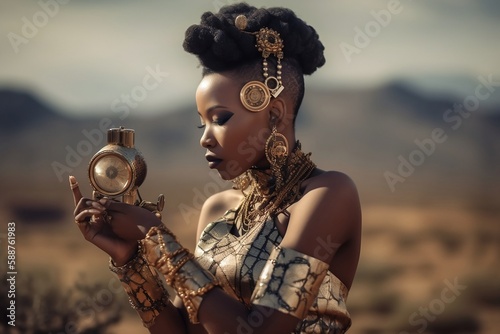 Futurustic desert woman