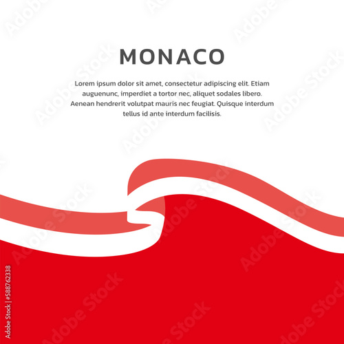 Illustration of Monaco flag Template
